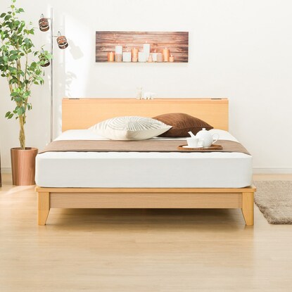 Slatted double bed frame (Roderick UPL LBR)