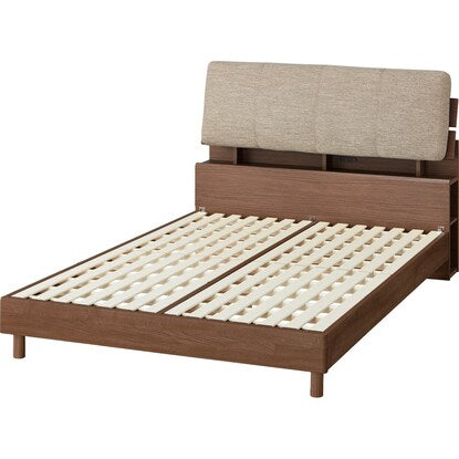 Slatted double bed frame (CS-001 MBR/BE LEG/LOW)