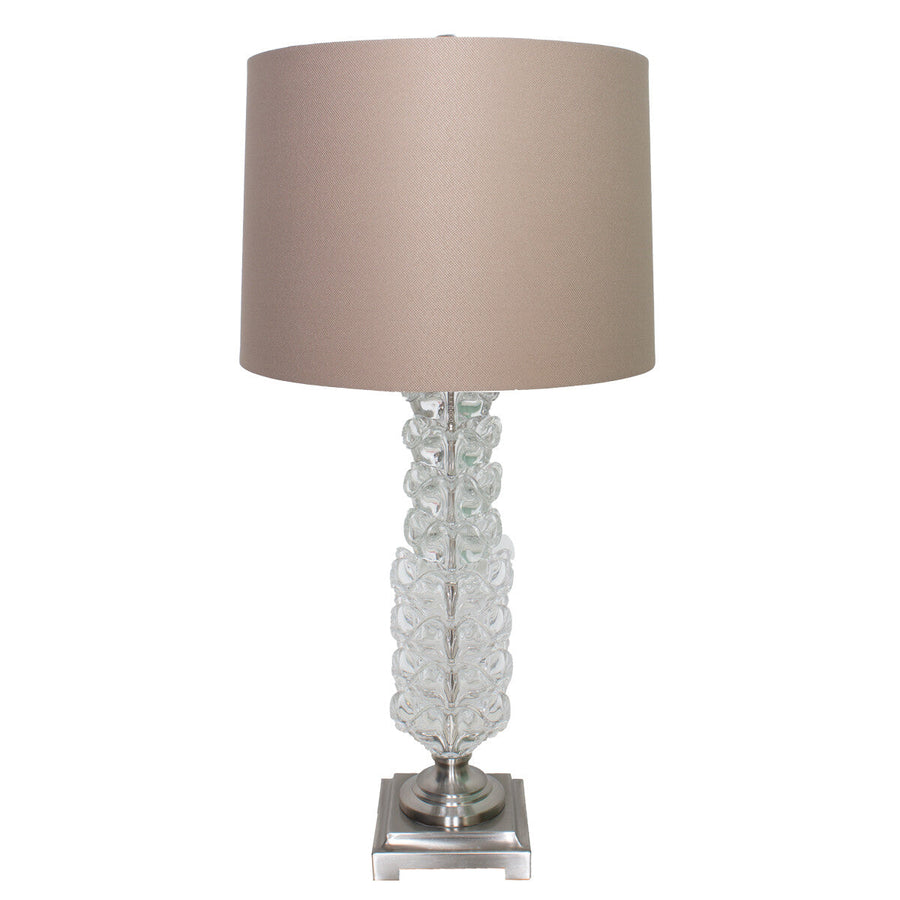 Glass base table lamp Shabby European