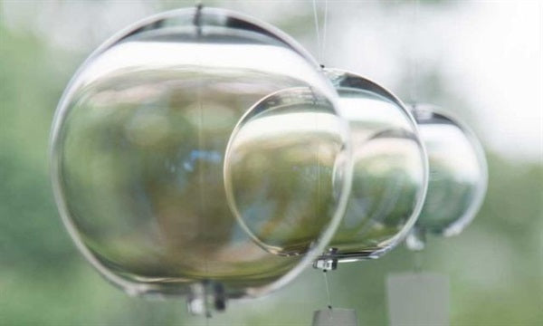 Rainbow colored wind chime S