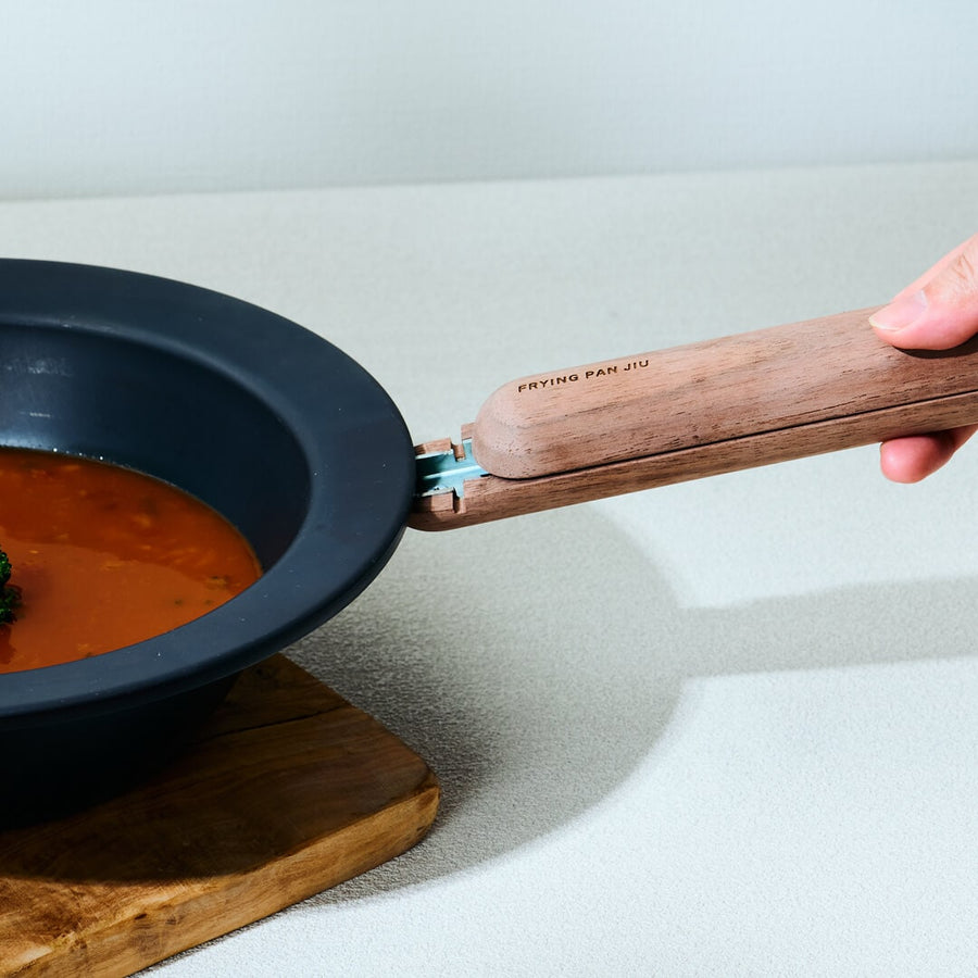 FRYING PAN JIU Ｍ 深型 ハンドルセット ウォルナット