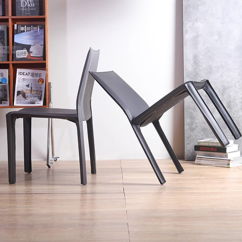 Simple design saddle leather chair