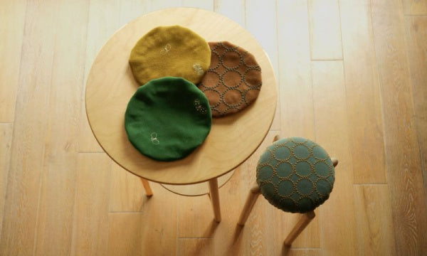 CHOUCHO Green Mushroom Stool Cover