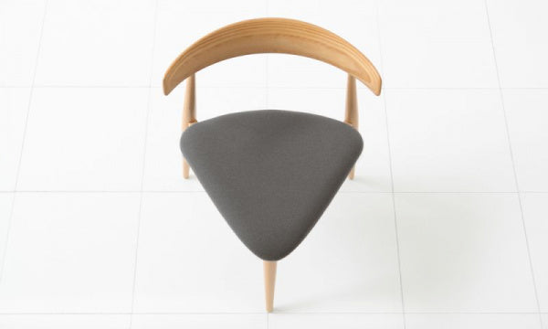 Tri-Leg Chair, Natural, Ultrasuede