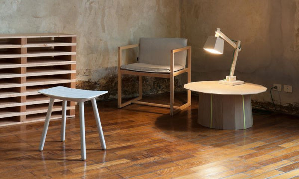 COLOUR STOOL ブルーグリッド