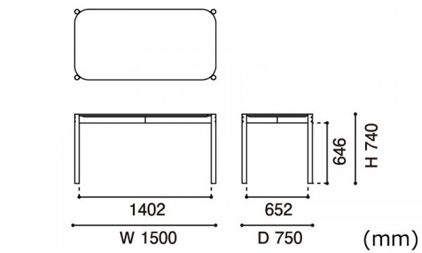 CASTOR TABLE 150 Pure Oak