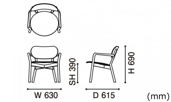 CASTOR LOW CHAIR Moss Green