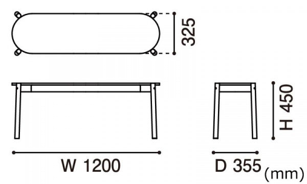 CASTOR DINING BENCH BLACK