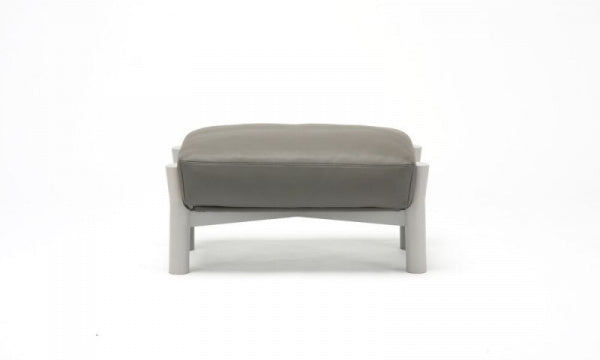 CASTOR SOFA Ottoman Leather Grain Gray
