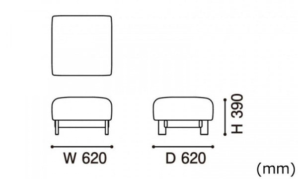 ELEPHANT SOFA オットマン ブラック