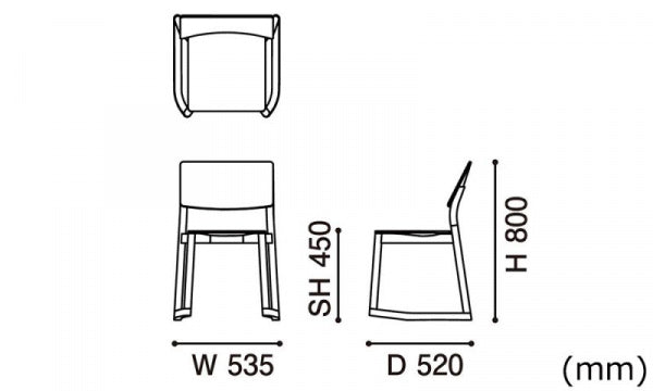 PANORAMA CHAIR with Runners, Black