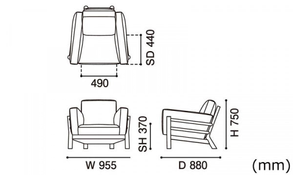 CASTOR SOFA 1人掛 ピュアオーク マハラム