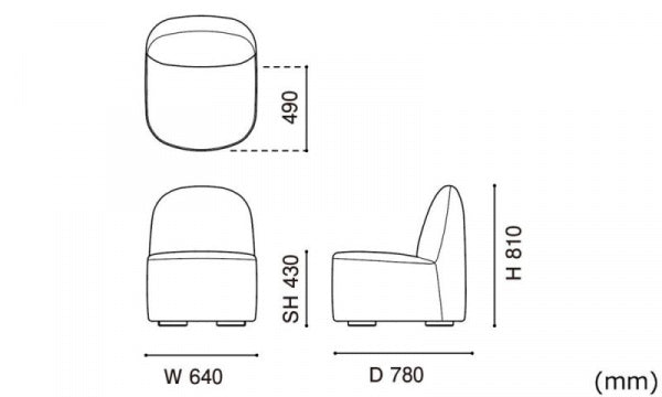 POLAR LOUNGE CHAIR S スティールカットトリオ3