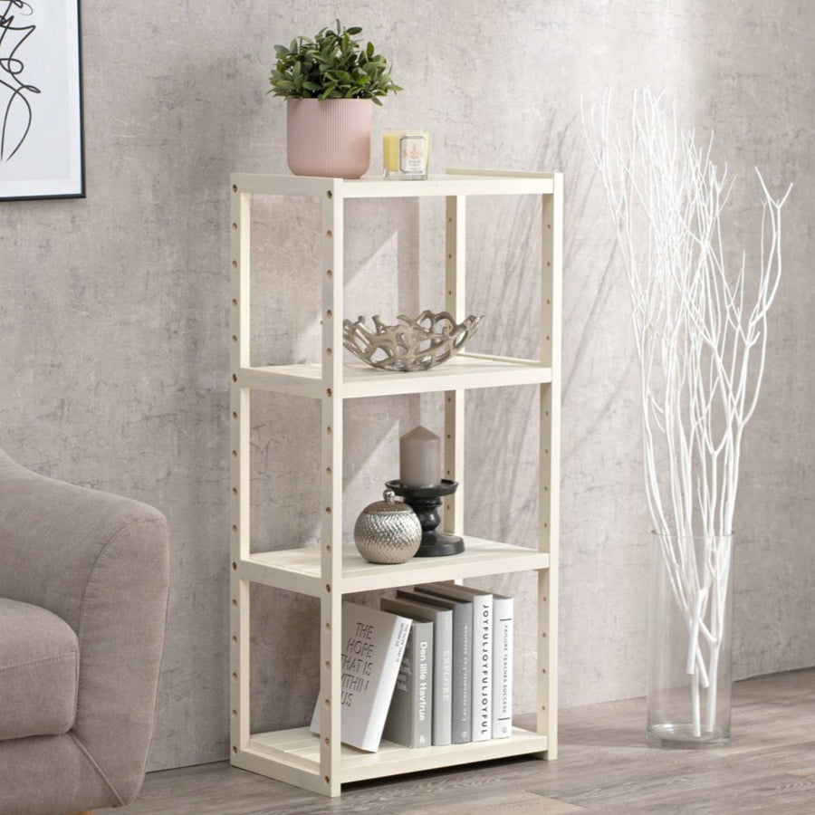 Open Rack 4 Tiers Wooden Display Rack Wood Products