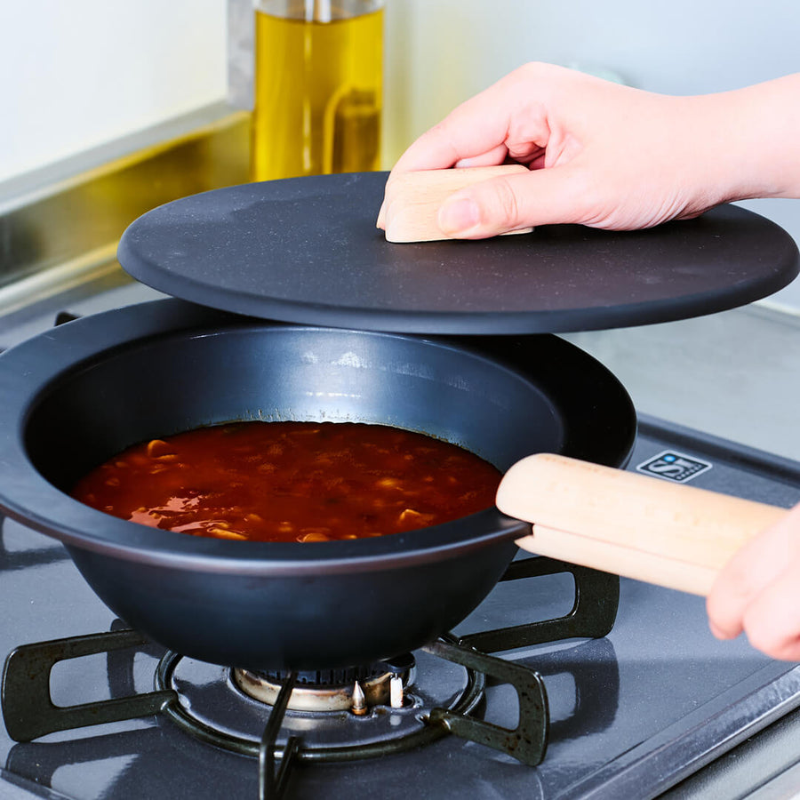 FRYING PAN JIU Ｍ 深型 ハンドルセット ウォルナット