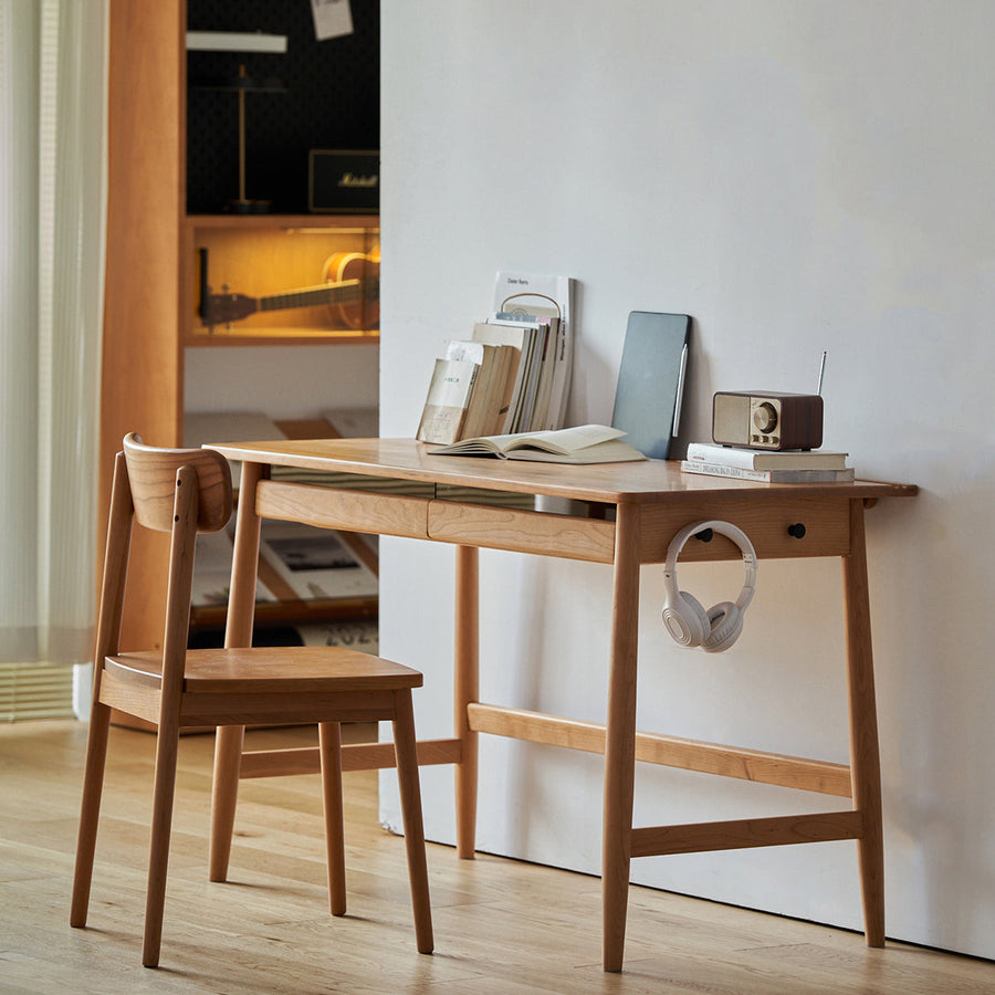 Multi-use compact wooden desk