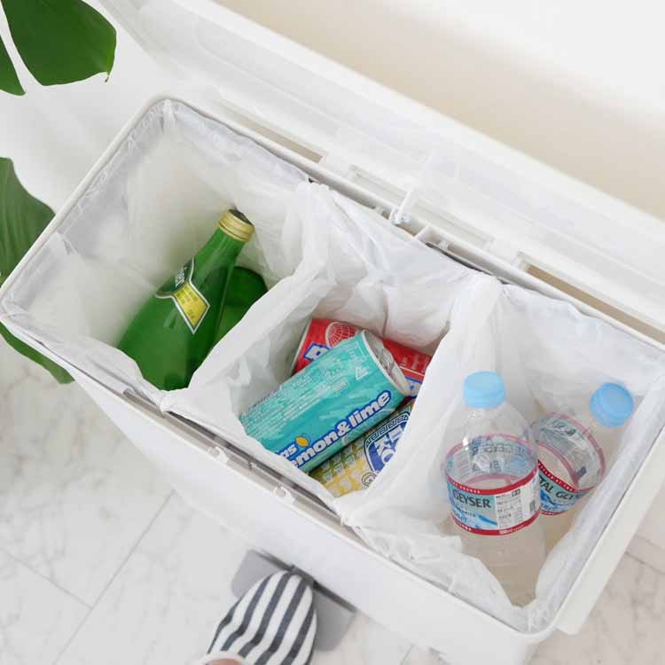 Orua 33 Wide Horizontal Pedal Bin, White