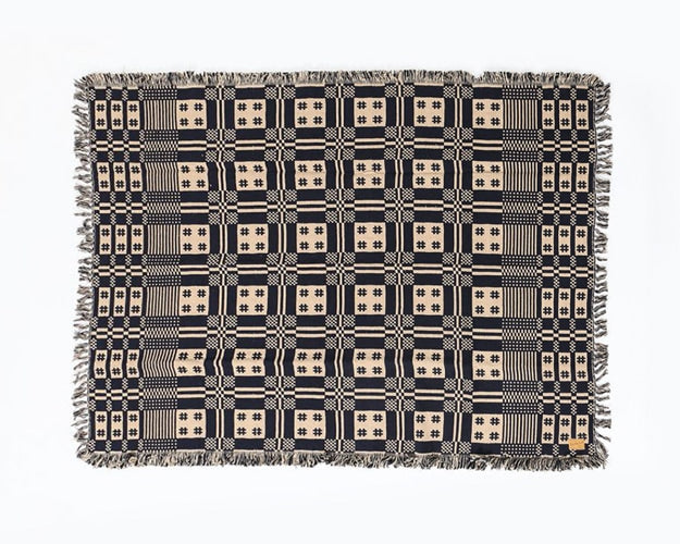 OVERSHOT RUG Navy/Ivory Overshot Rug