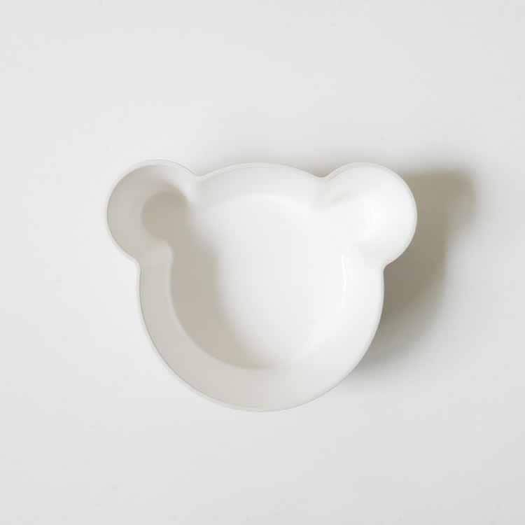 Kids Dish Bowl Bear Medium Gray