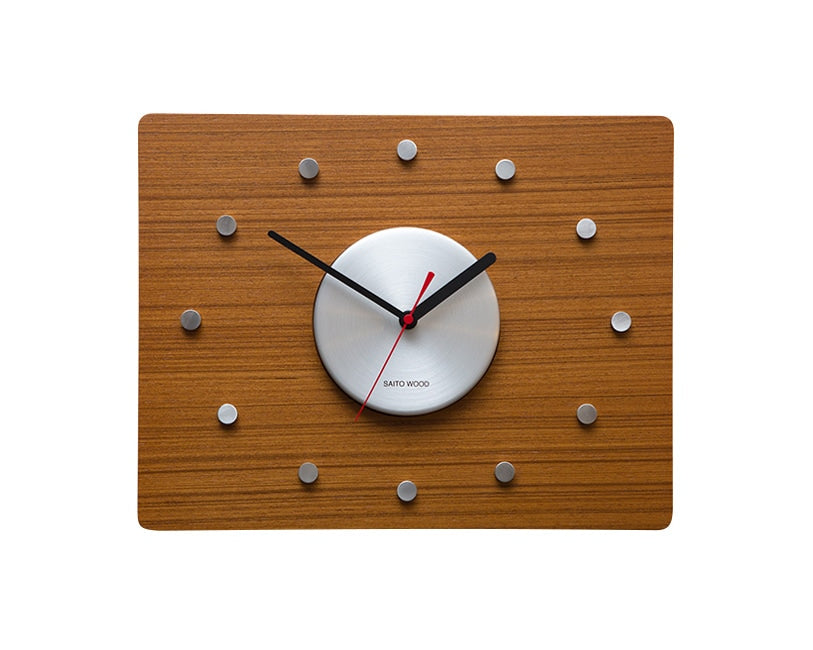 Wall Clock Teak grain Plywood Wall Clock Teak
