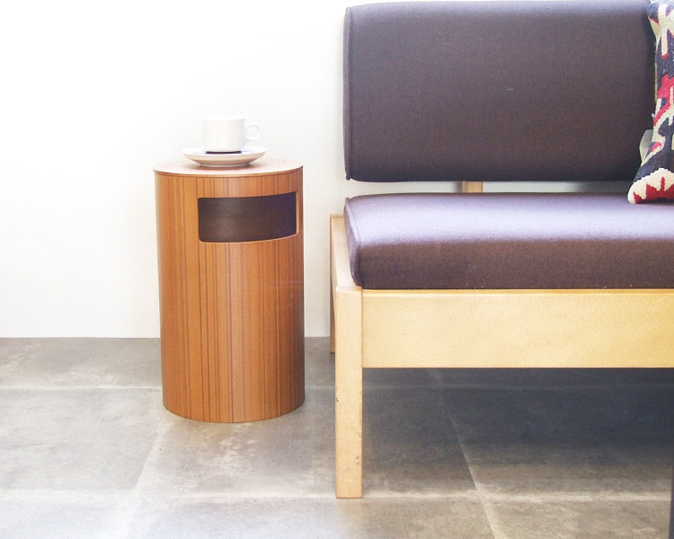 Small Table &amp; Dust Box Teak grain