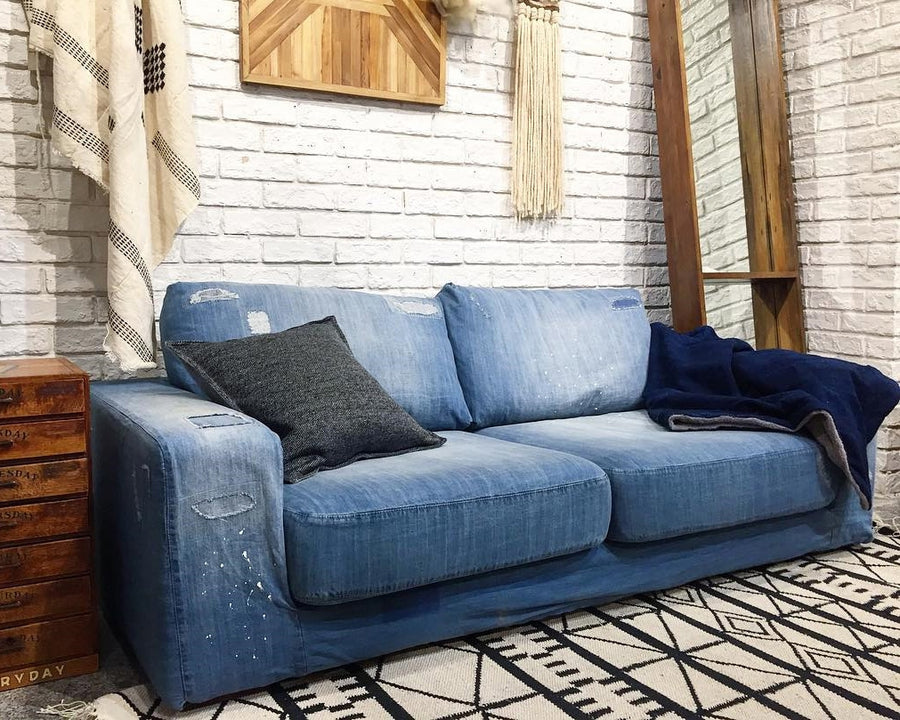 FRANKLIN SOFA Damage DENIM Franklin sofa damaged denim