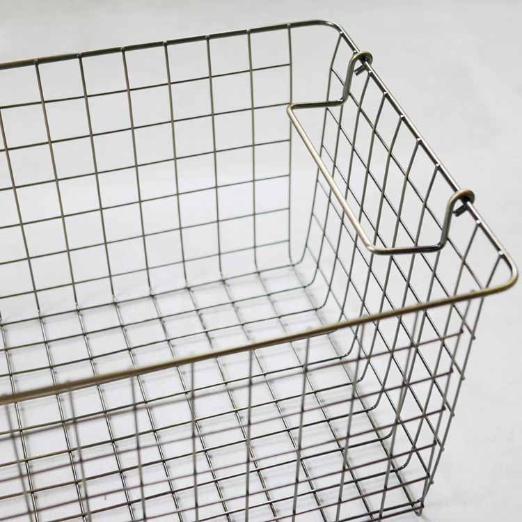 Stacking Basket L, Antique Gold