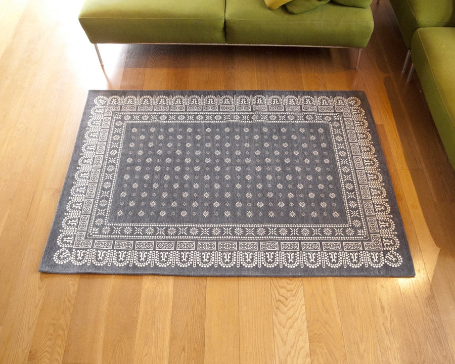 Flower Bandana Rug Gray フラワーバンダナラグ グレー 140×100cm