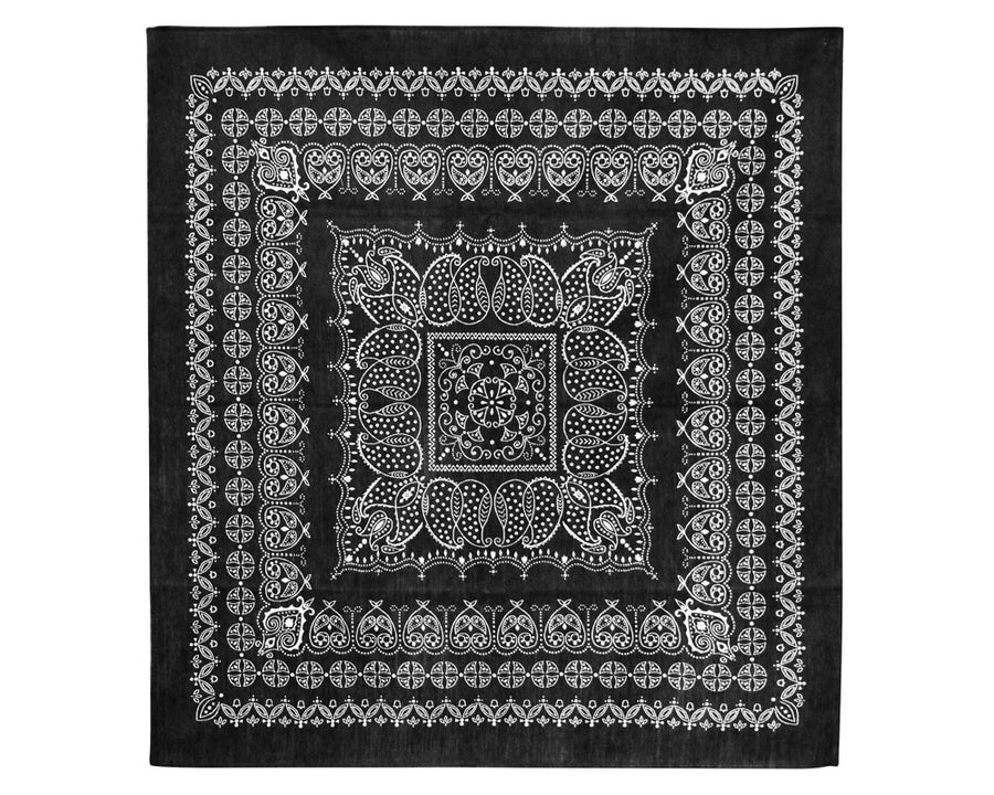 Leaf Bandana Rug Black リーフバンダナラグ ブラック 180×180cm