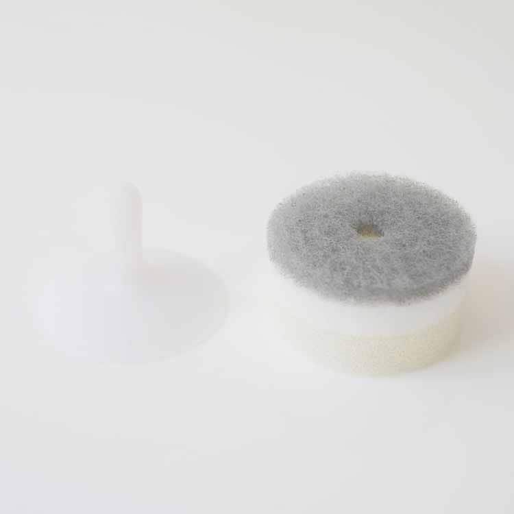 洗面スポンジ POCO吸盤付き グレー