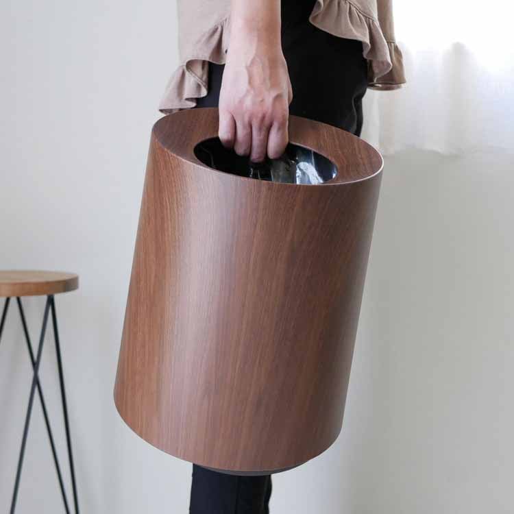 TUBELOR HOMME Round Dustbin, Rosewood