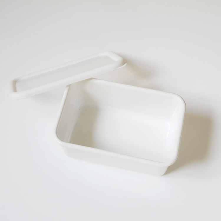 konte 深型角容器 M リリーホワイト KE-DM LW 富士琺瑯ハニーウェア コンテ (1.12L) HoneyWare