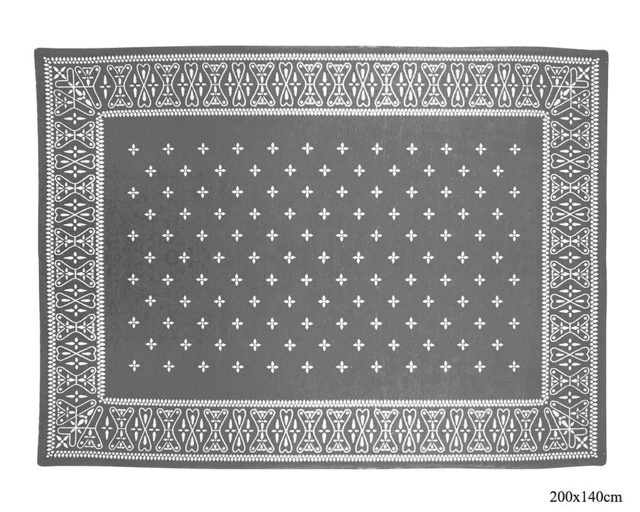 Cross Bandana Rug Gray クロスバンダナラグ グレー 160×120cm