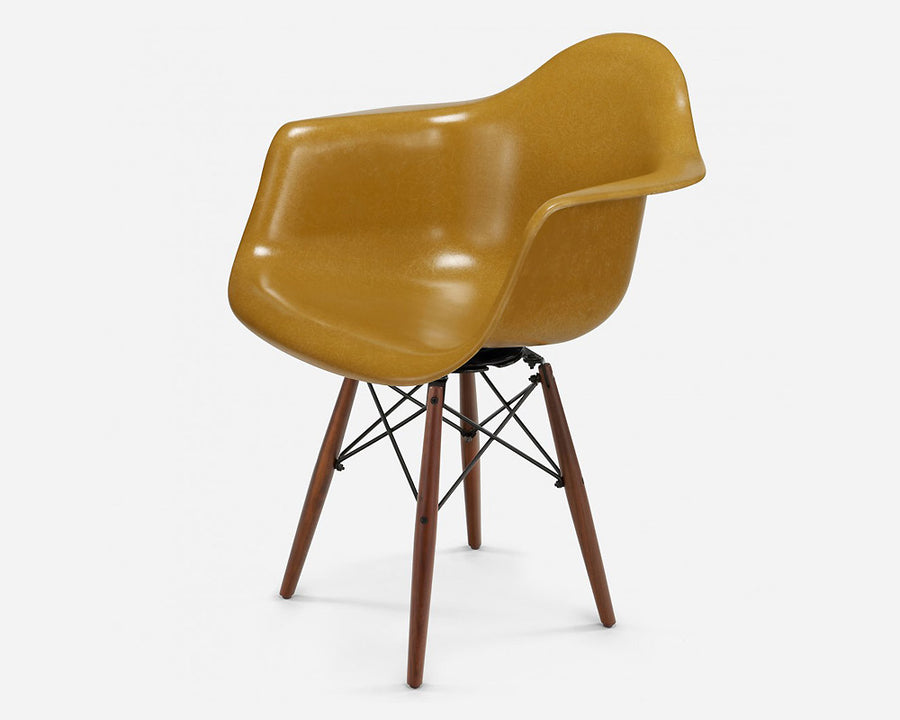 Fiberglass Arm Shell Chair MUSTARD マスタード