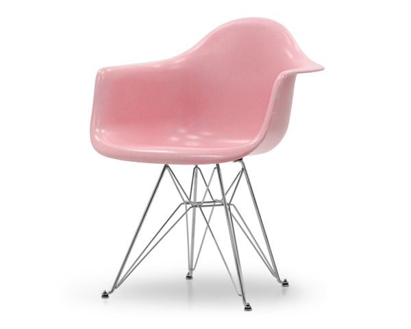 Fiberglass Arm Shell Chair PINK