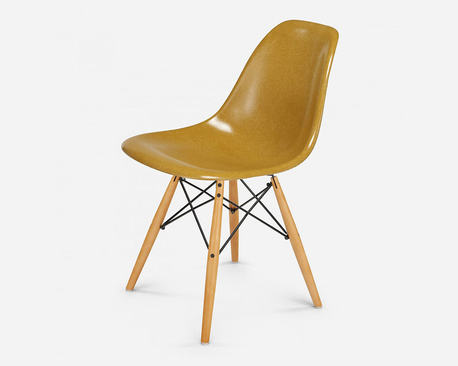 Fiberglass Side Shell Chair MUSTARD マスタード