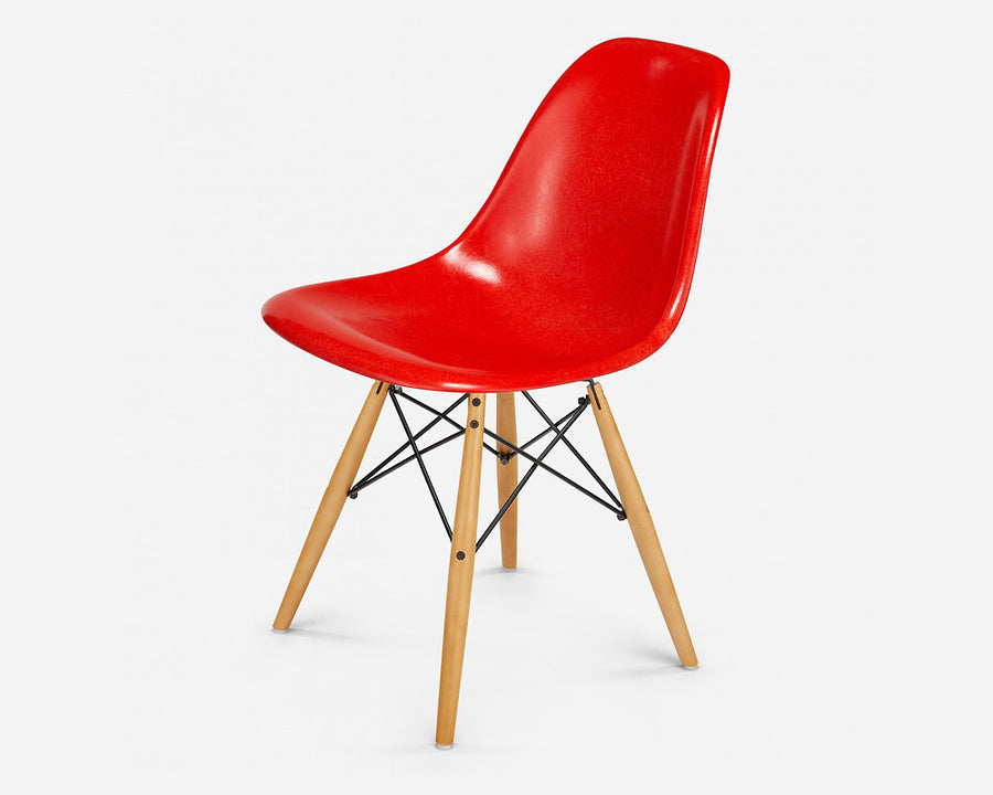 Fiberglass Side Shell Chair RED レッド