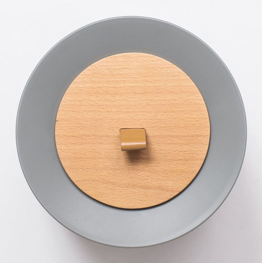 TUBELOR HOMME Round Dustbin, Ash Gray