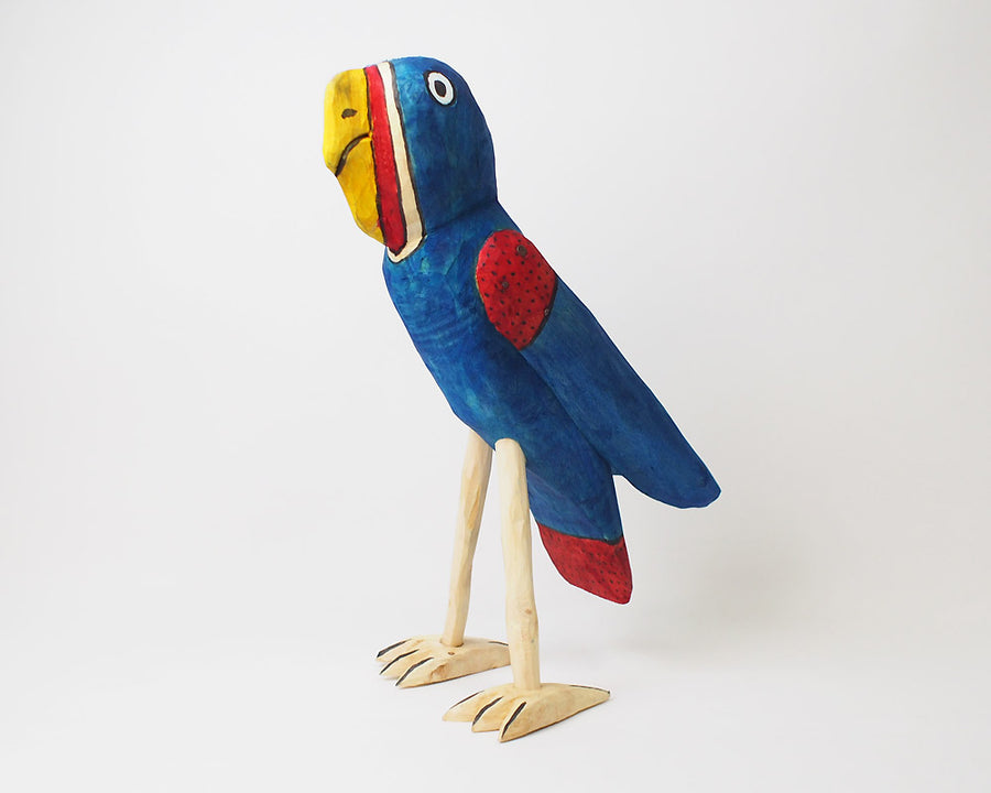 Wood Carving Parakeet ウッドカービング インコ