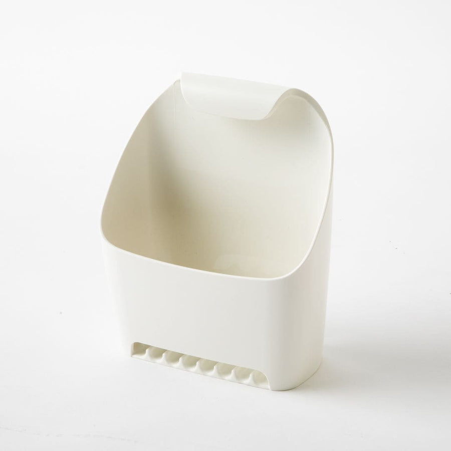 Towel bar basket, white