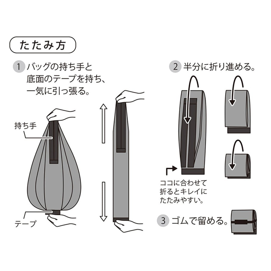 Shupatto コンパクトバッグ Drop ネイビー