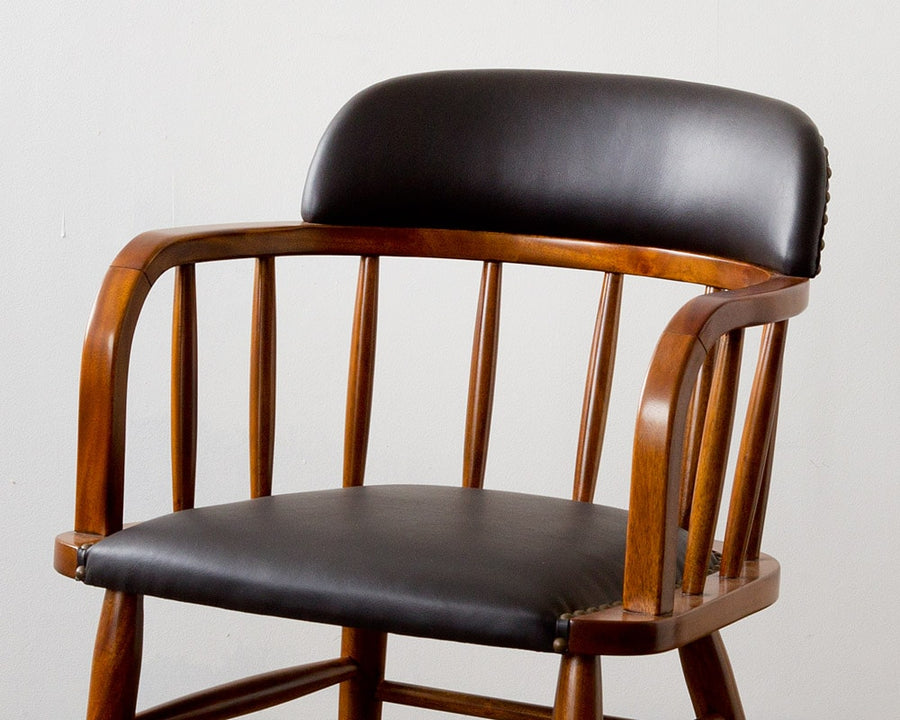 OAKS ARM CHAIR_PVC BLACK オークスアームチェア PVCブラック