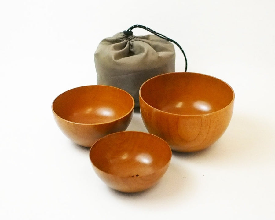 Wooden Camp Bowl Set3 ウッデンキャンプボウル3個セット