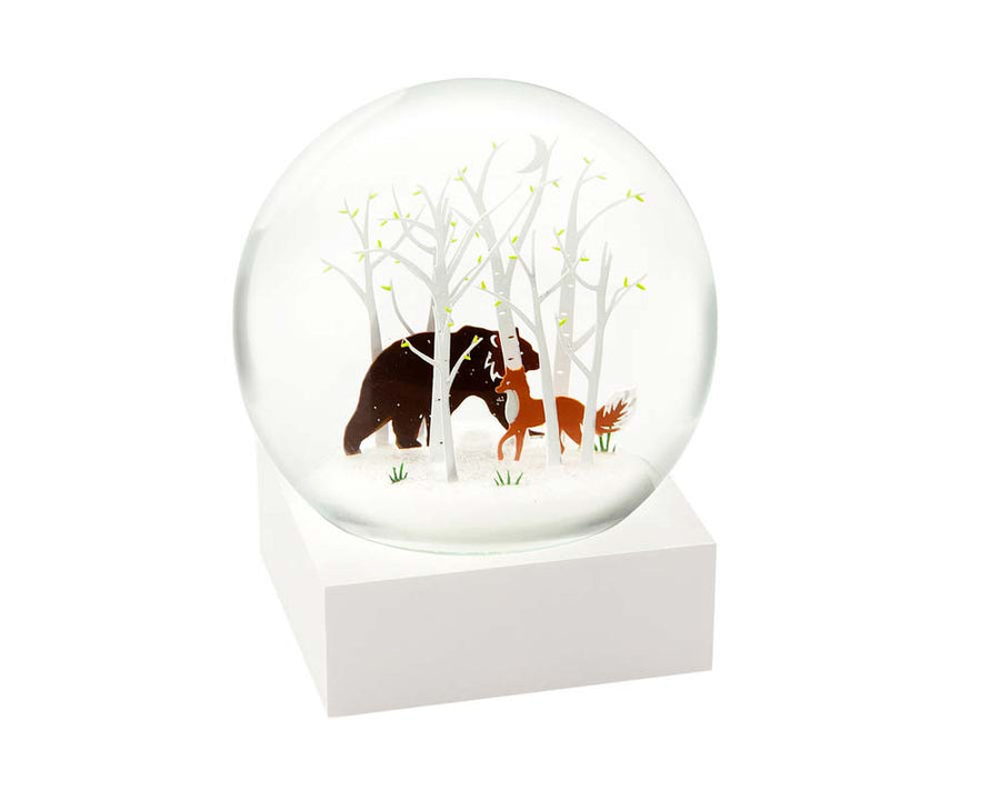 Snow Dome Fox and Bear クールスノーグローブス