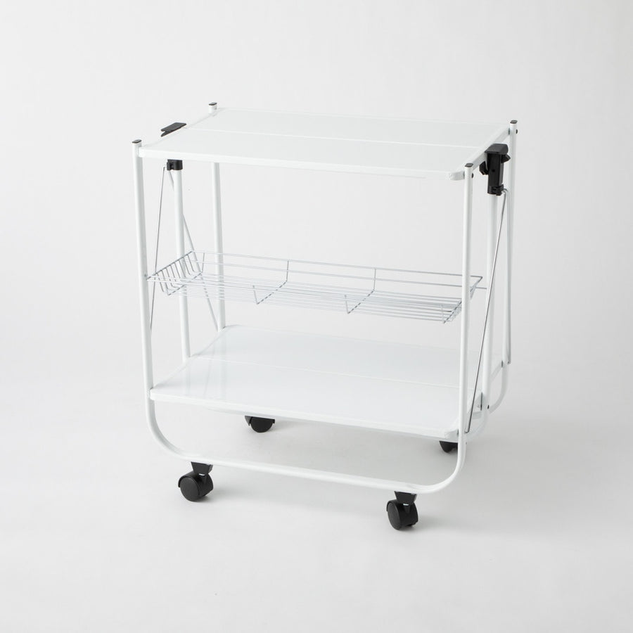 FOLDING TROLLEY SILVER ホワイト
