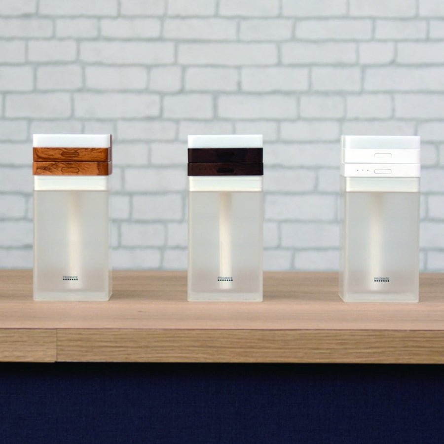Rechargeable cordless humidifier with LED light