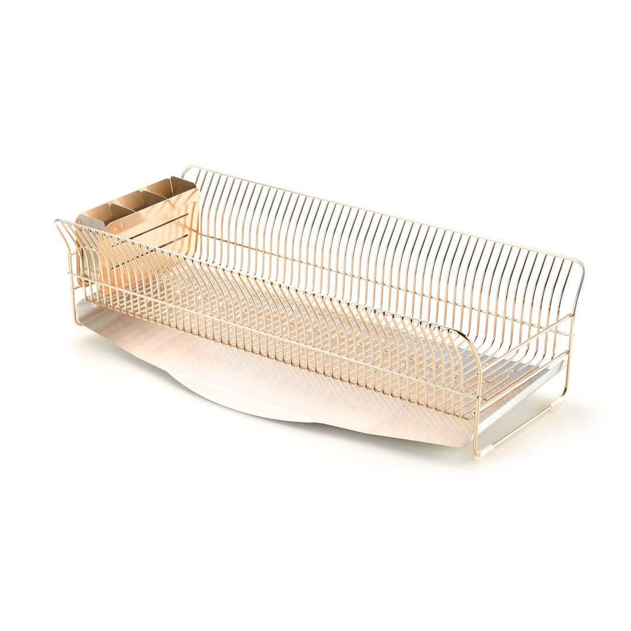 Hanauta Vertical Dish Drainer, Long, Silver