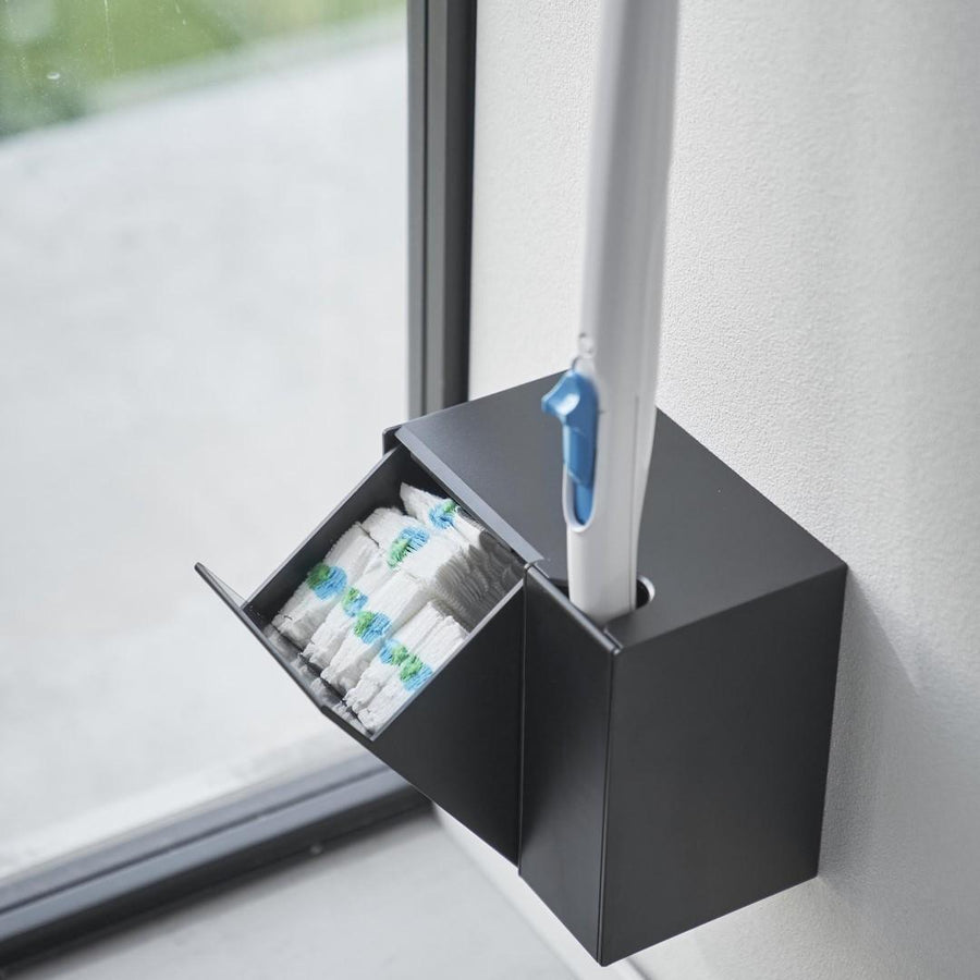 Tower Wall Flushable Toilet Brush &amp; Replacement Brush Holder for Plasterboard Walls