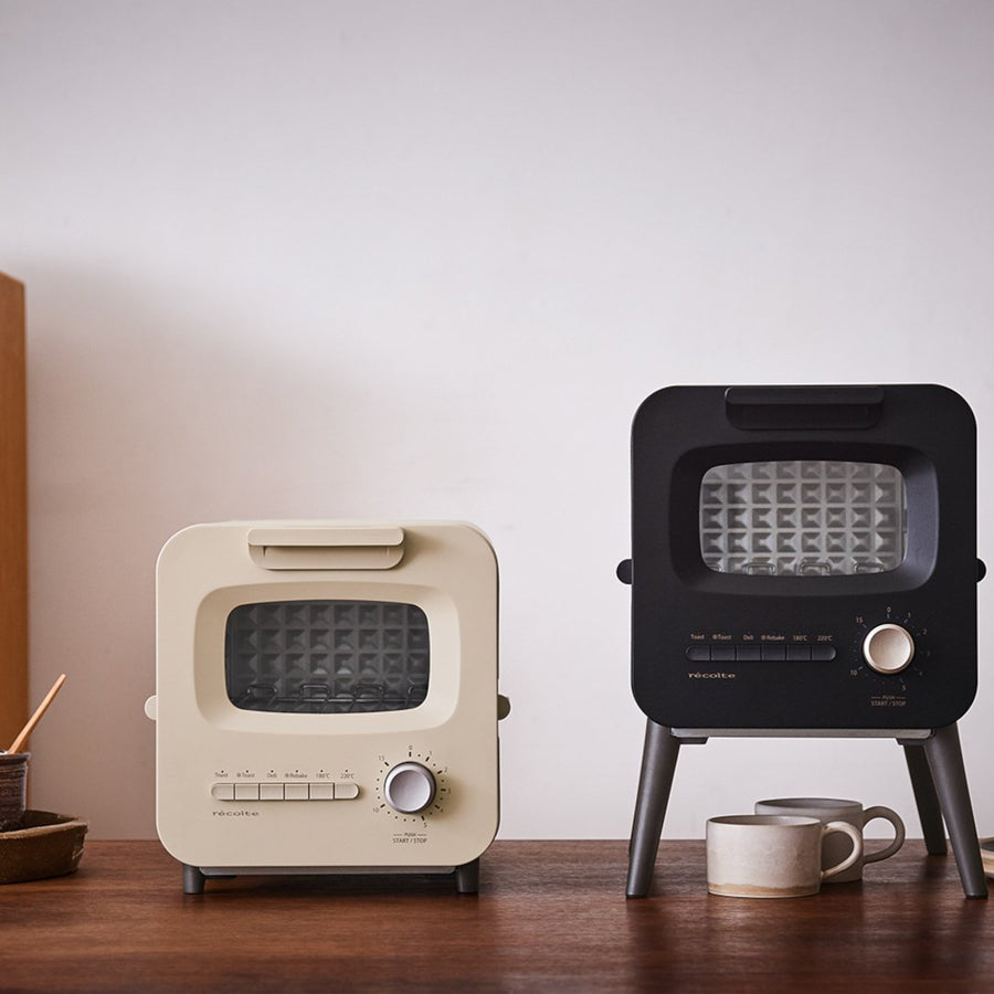 Sliding rack toaster and bread case set