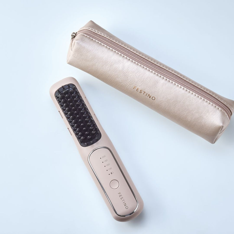 Rechargeable styling heater brush